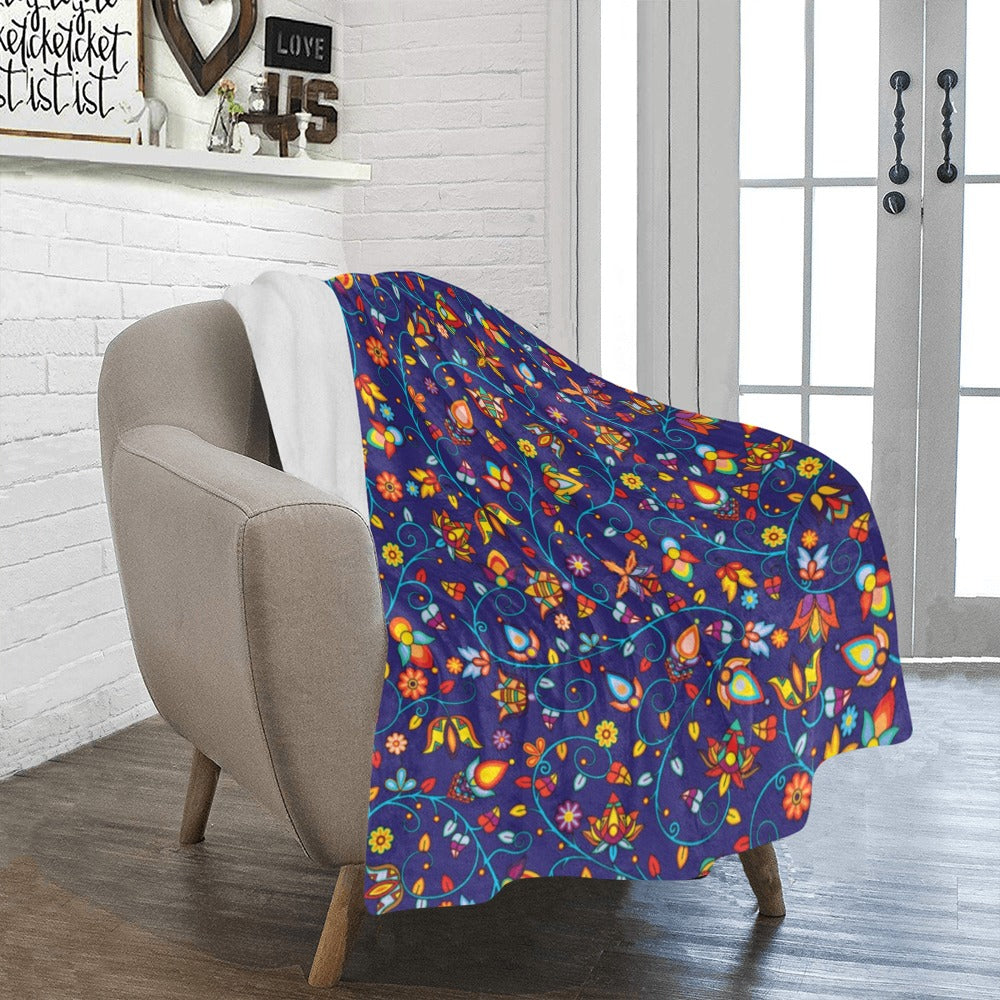 Thorny Path Blue Ultra-Soft Micro Fleece Blanket 40"x50"