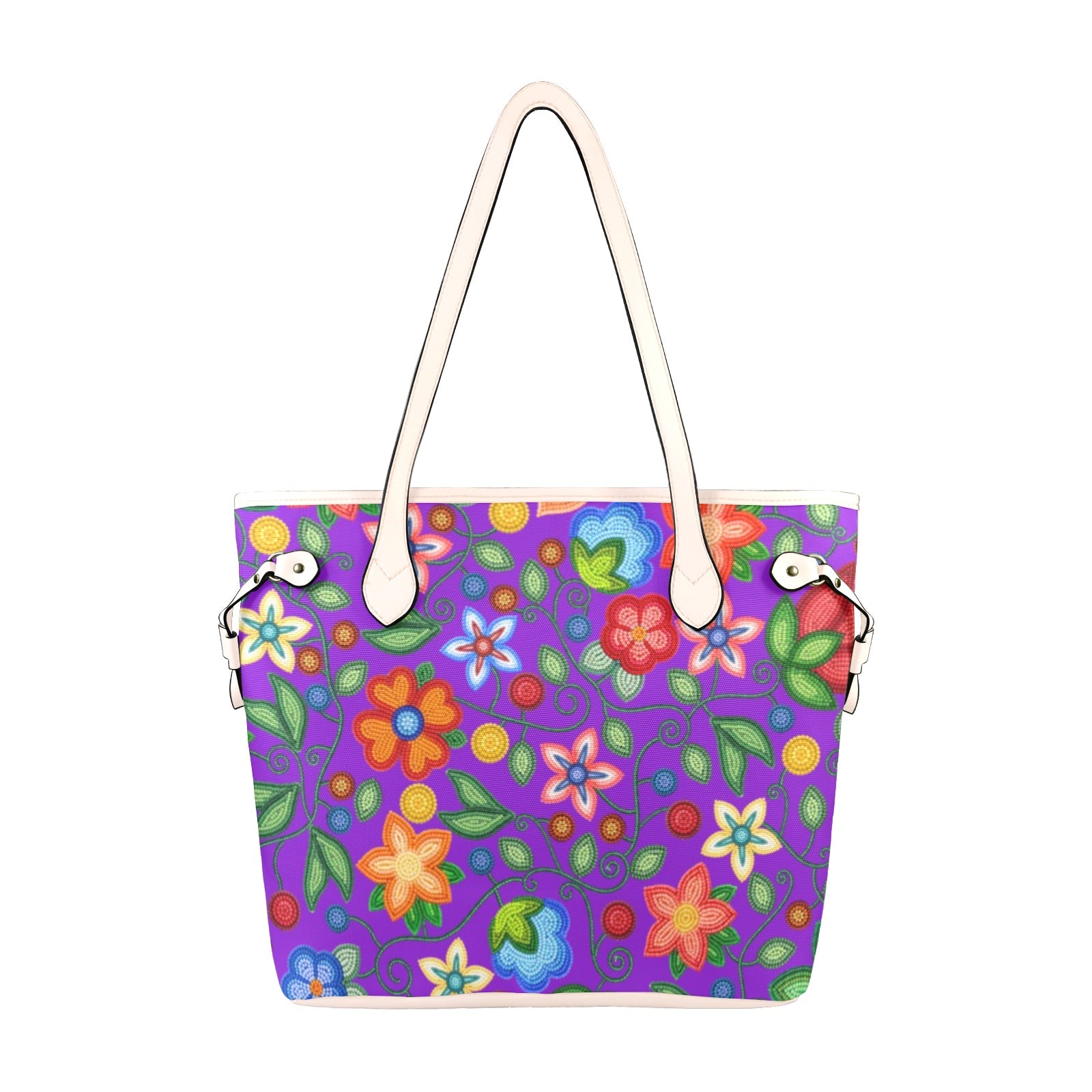 Morning Harmony Purple Clover Canvas Tote Bag