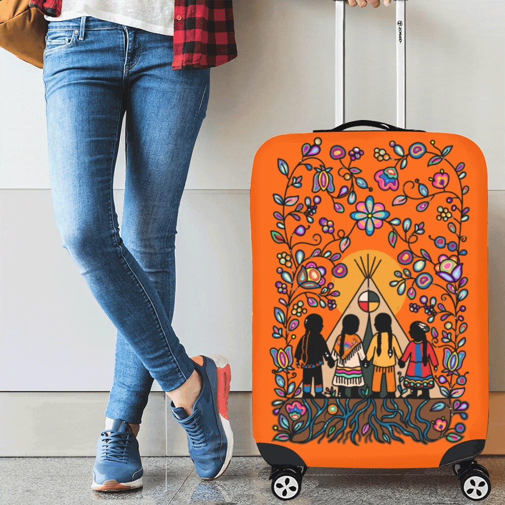 Rooted in Culture Luggage Cover/Medium 22"-25"