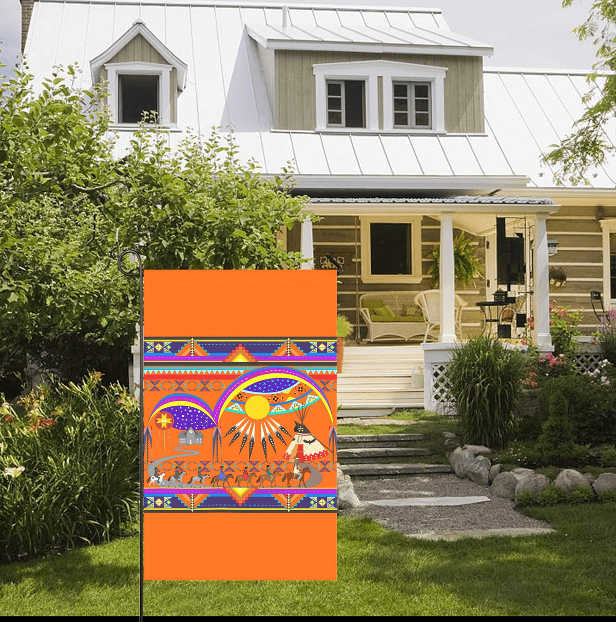 Seven Generations Medicine Garden Flag 36''x60'' (Two Sides Printing)