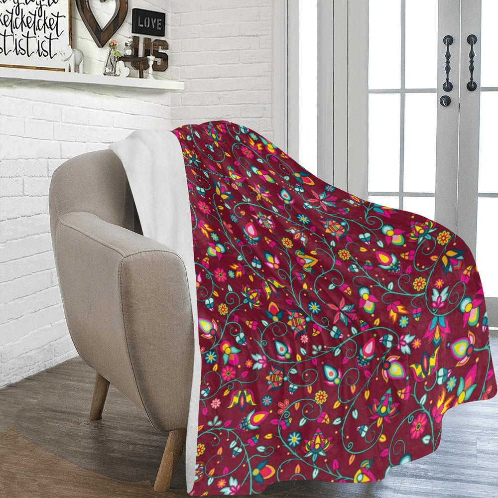 Thorny Path Cranberry Ultra-Soft Micro Fleece Blanket 60"x80"