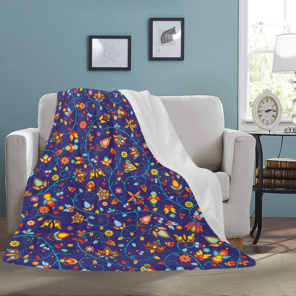 Thorny Path Blue Ultra-Soft Micro Fleece Blanket 60"x80"