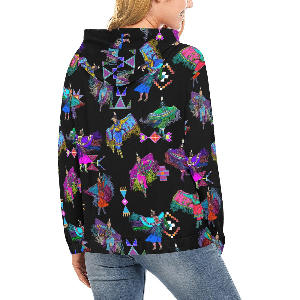 Women's Fancy Dancers Black Hoodie for Women (USA Size)