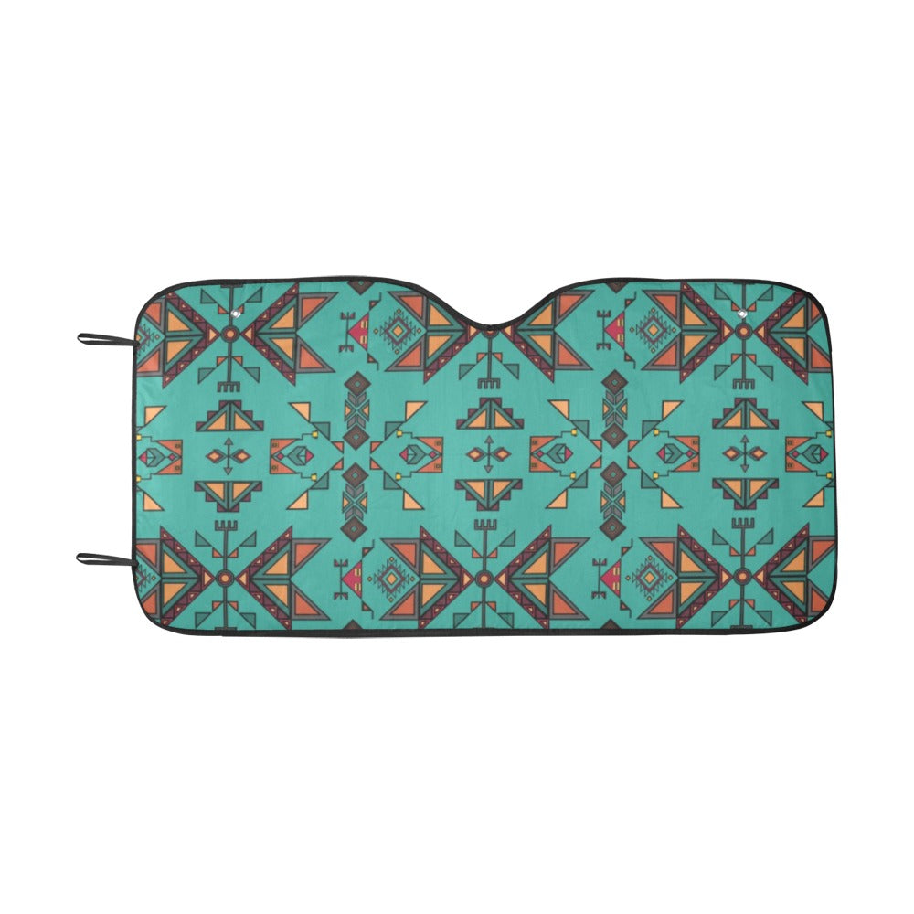 Arrow dawn Turquoise Car Sun Shade 55"x30"