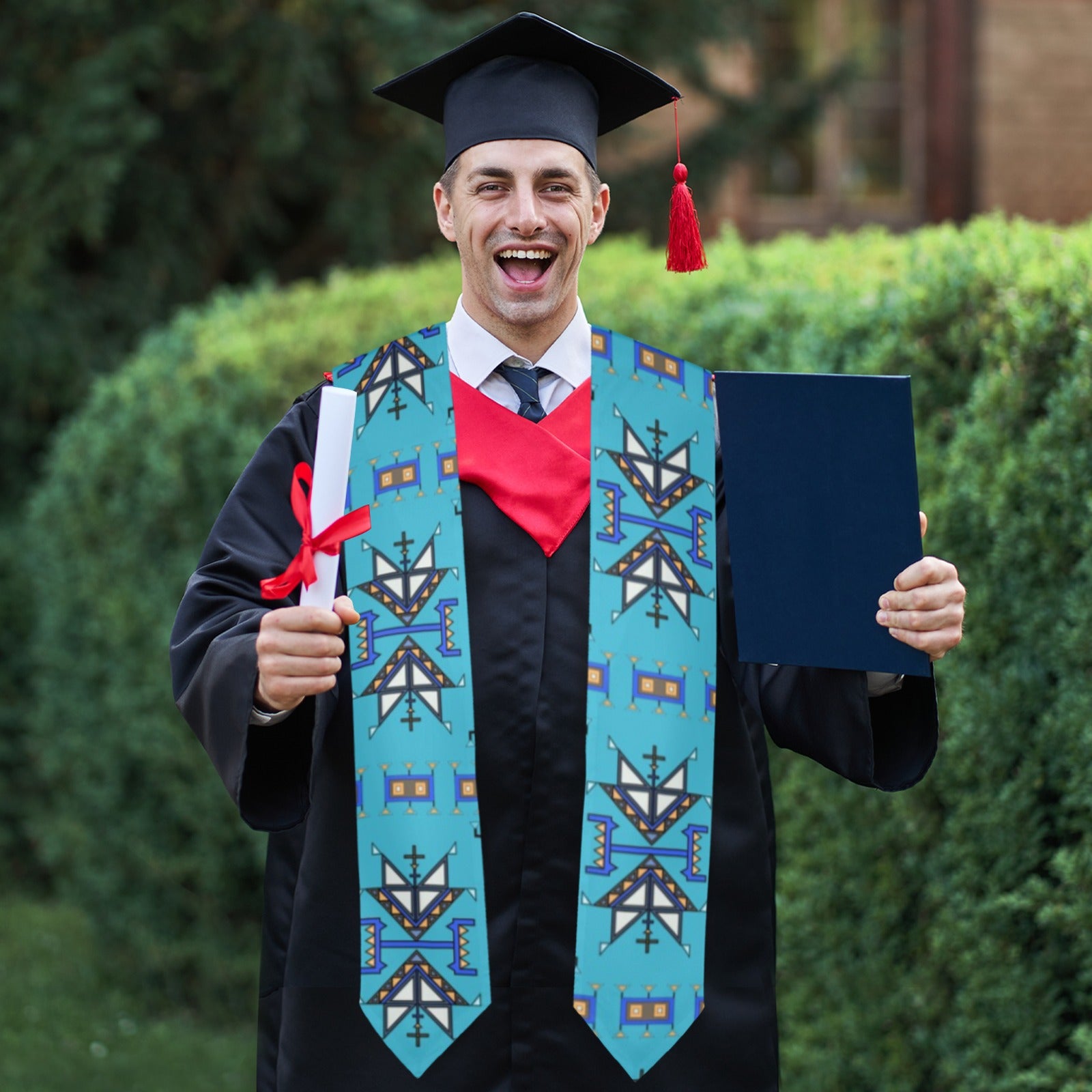 Eagle Strike Blue Graduation Stole