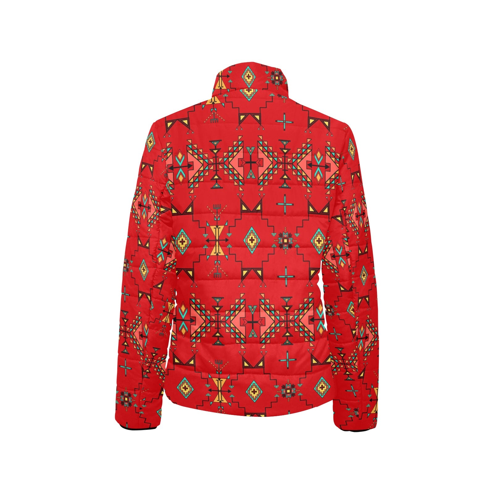 Thunder Flight Red Women's Stand Collar Padded Jacket