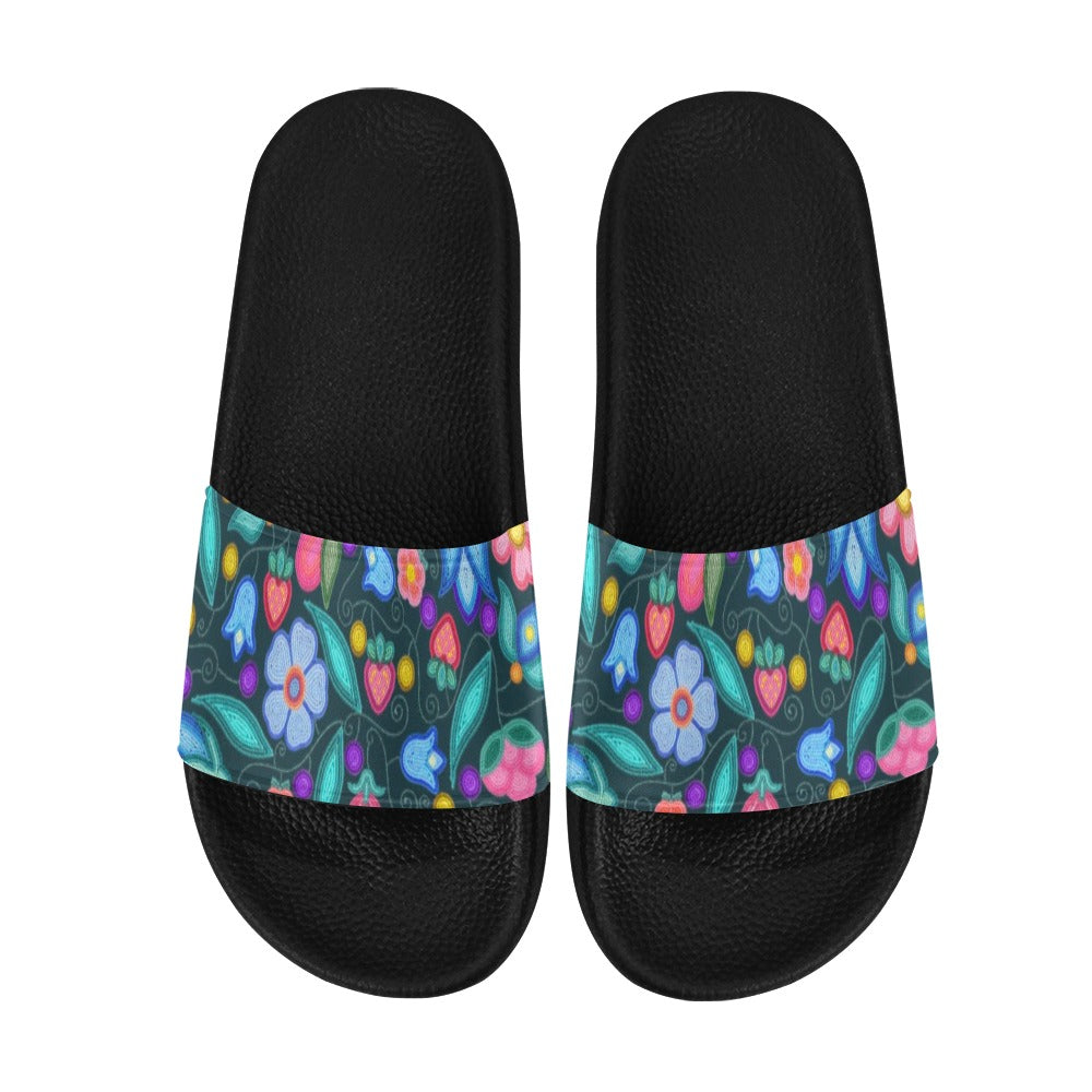 Sweet Offering Dark Teal Men's Slide Sandals