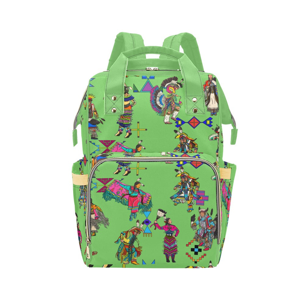 Grand Entry Dancers Grass Multi-Function Diaper Backpack/Diaper Bag