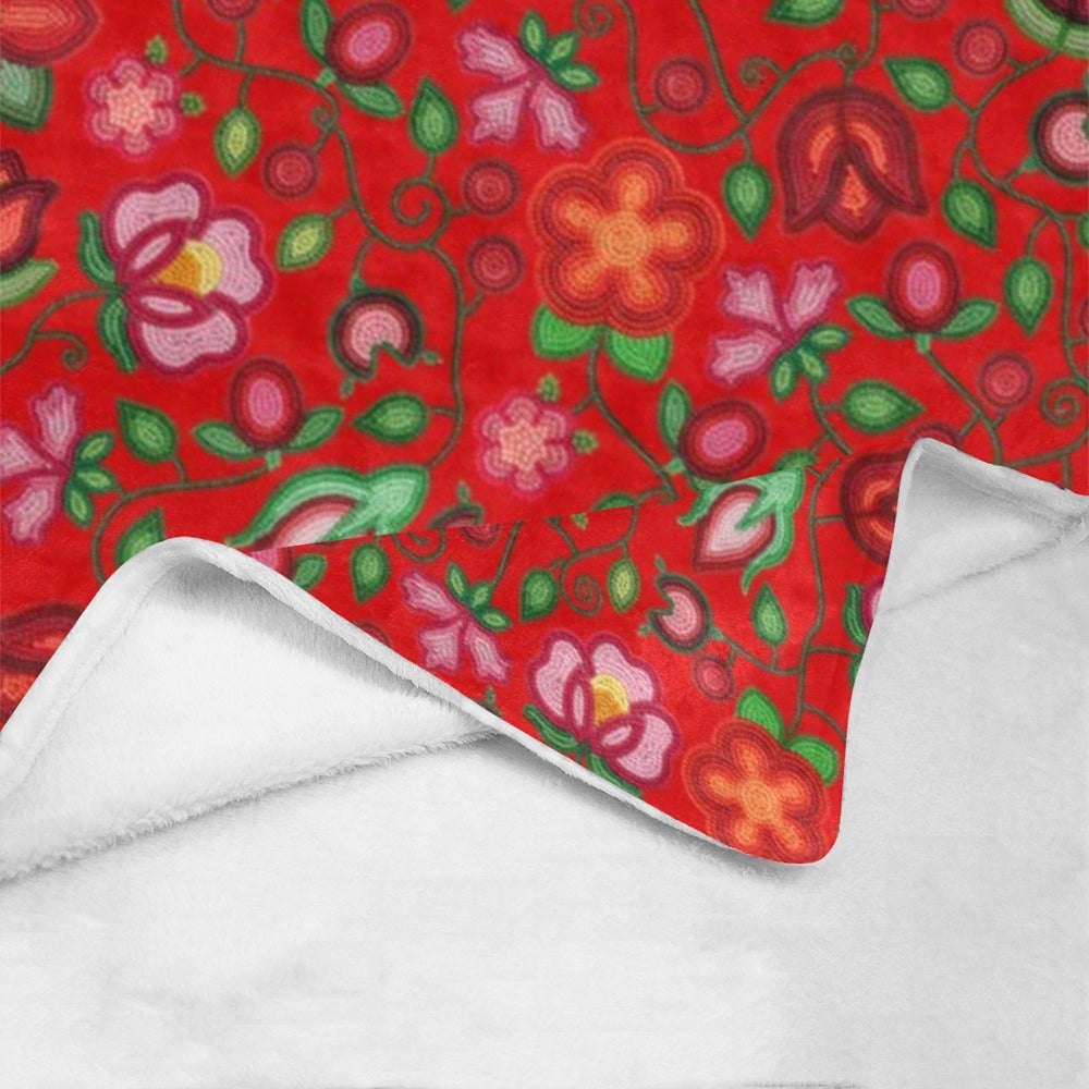Rose Reverie Red Ultra-Soft Micro Fleece Blanket 60"x80"