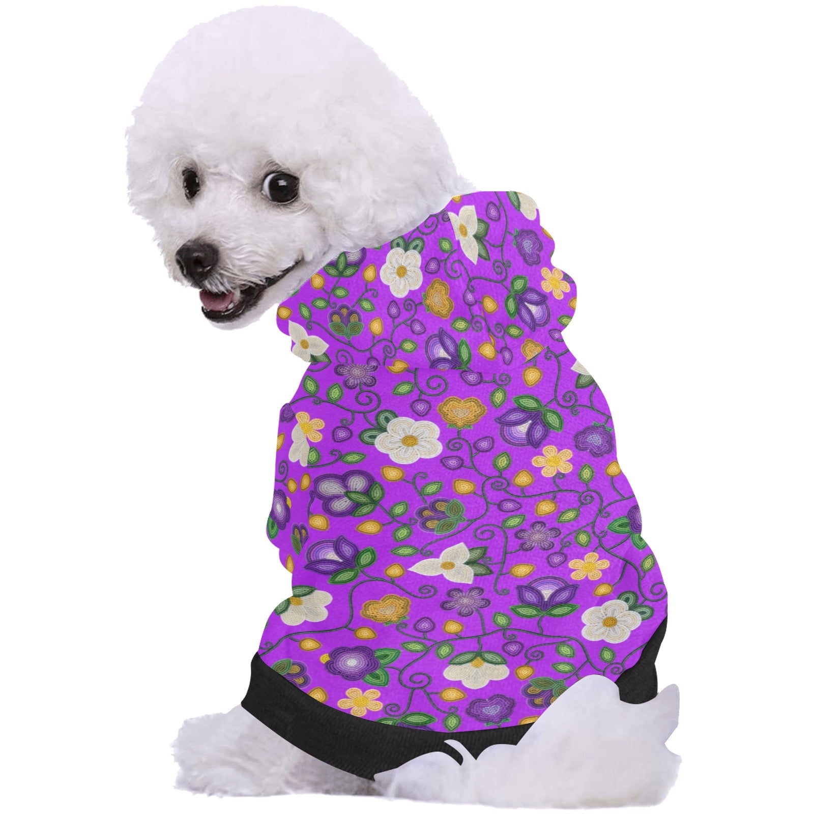 Midnight Moss Bloom Purple Pet Dog Hoodie