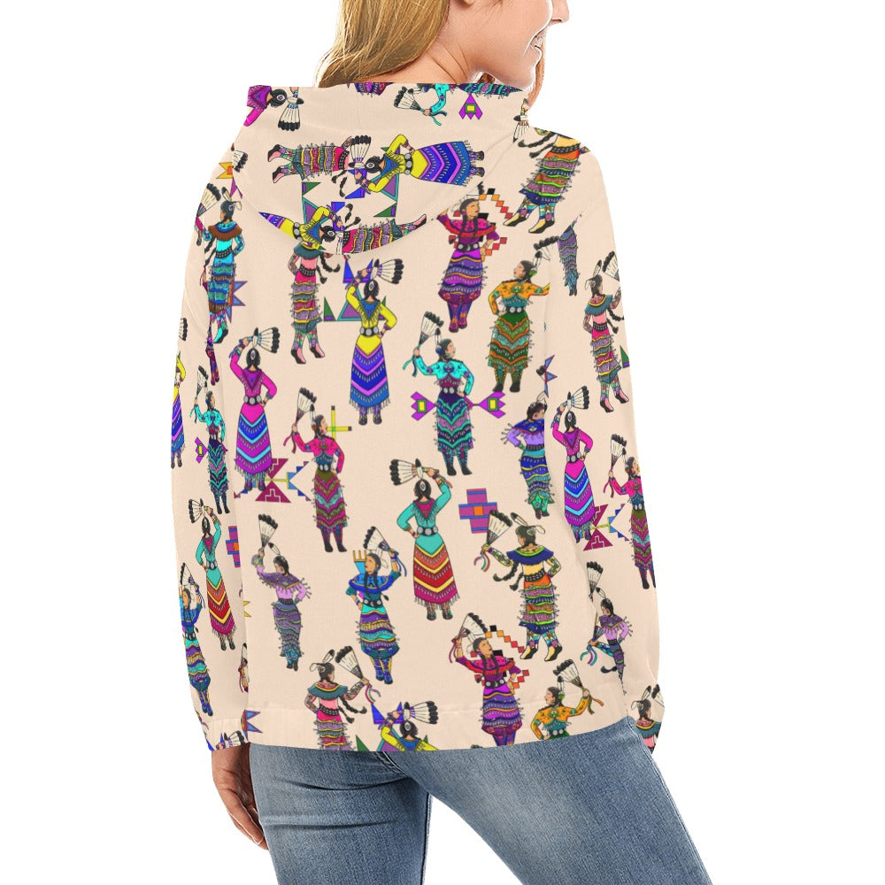 Women's Jingle Dancers Muslin Hoodie for Women (USA Size)