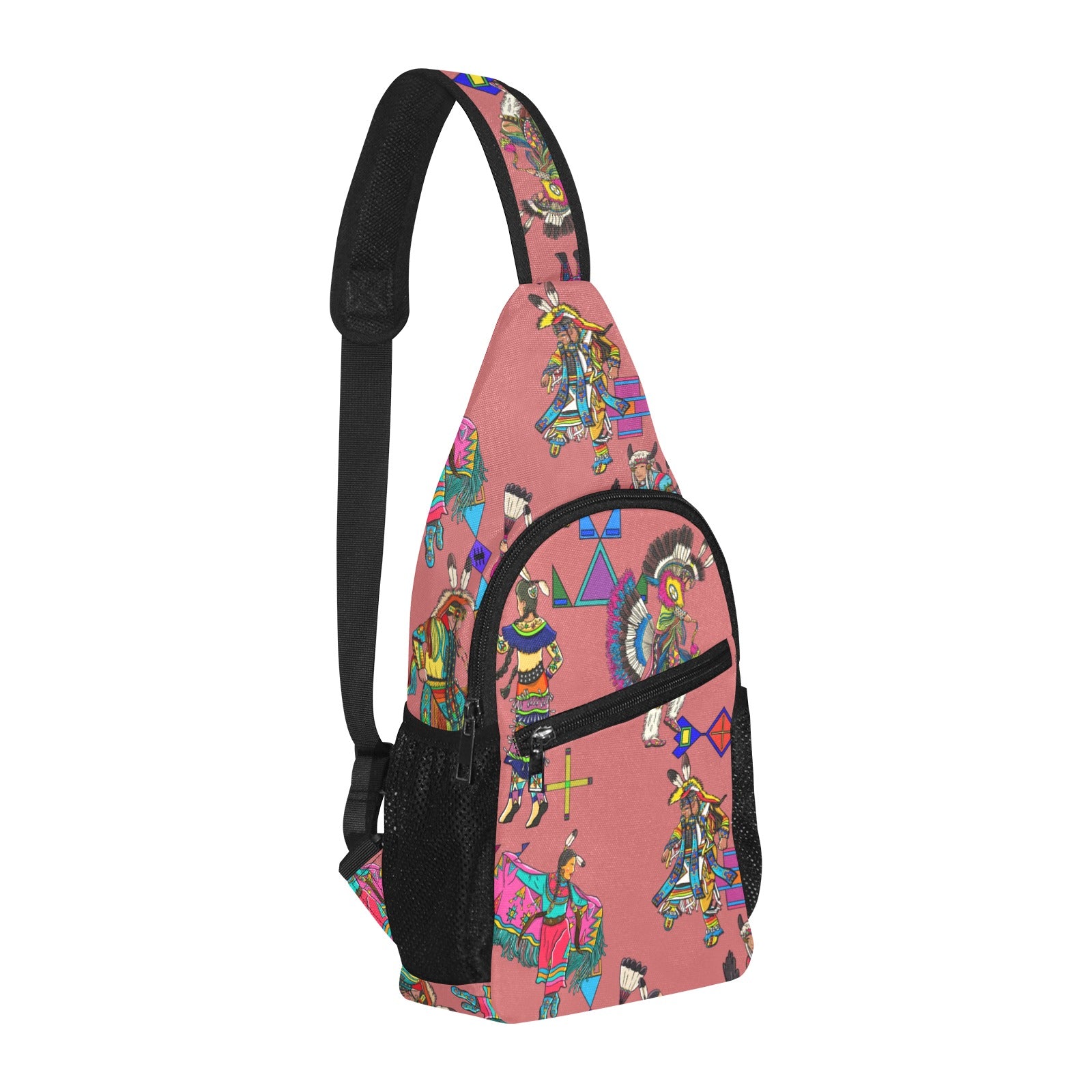 Grand Entry Dancers Terra Cotta Chest Bag