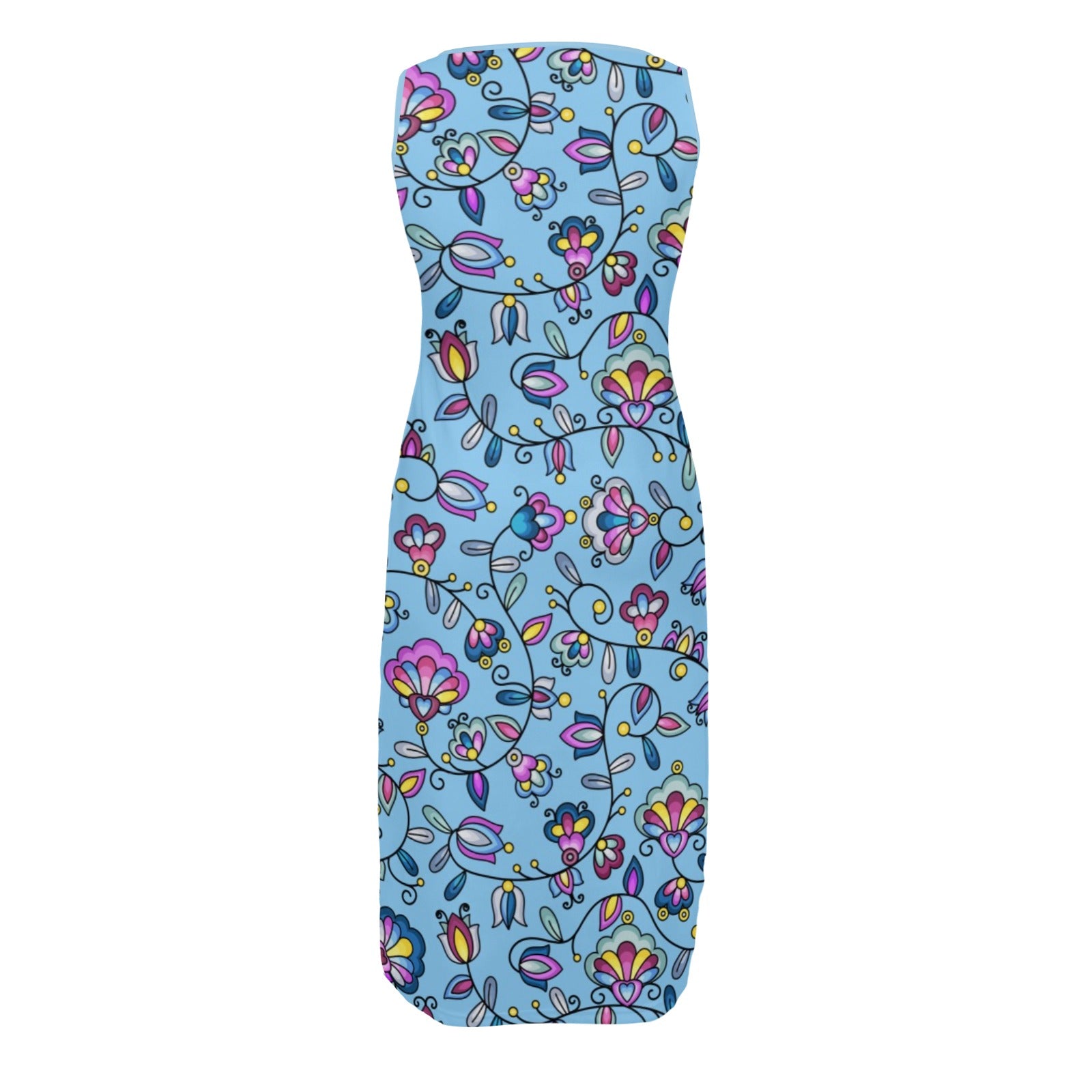 Autumn Bundle Blessing Blue Phaedra Sleeveless Open Fork Long Dress