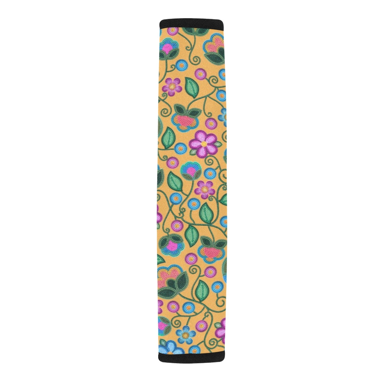 Turquoise Sunbeam Yellow Car Seat Belt Cover 7''x12.6'' (Pack of 2)