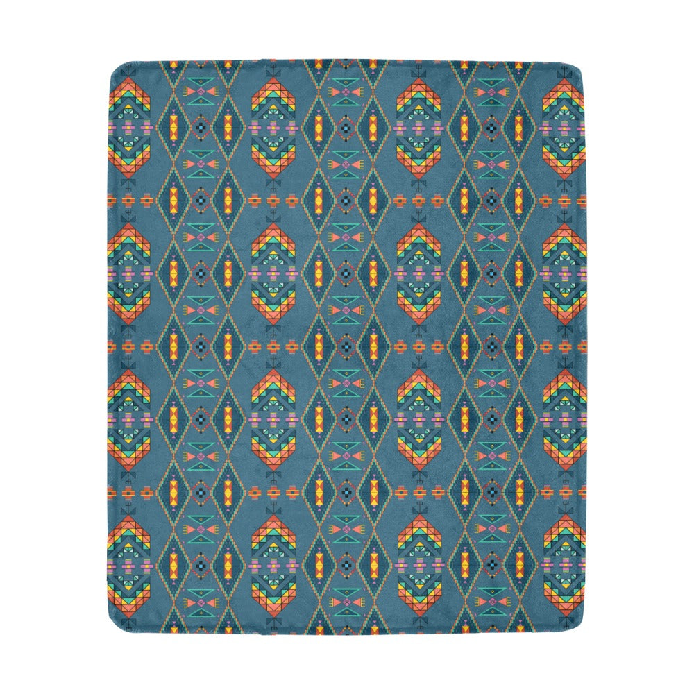 Travois Tipi Deep Lake Ultra-Soft Micro Fleece Blanket 50"x60"