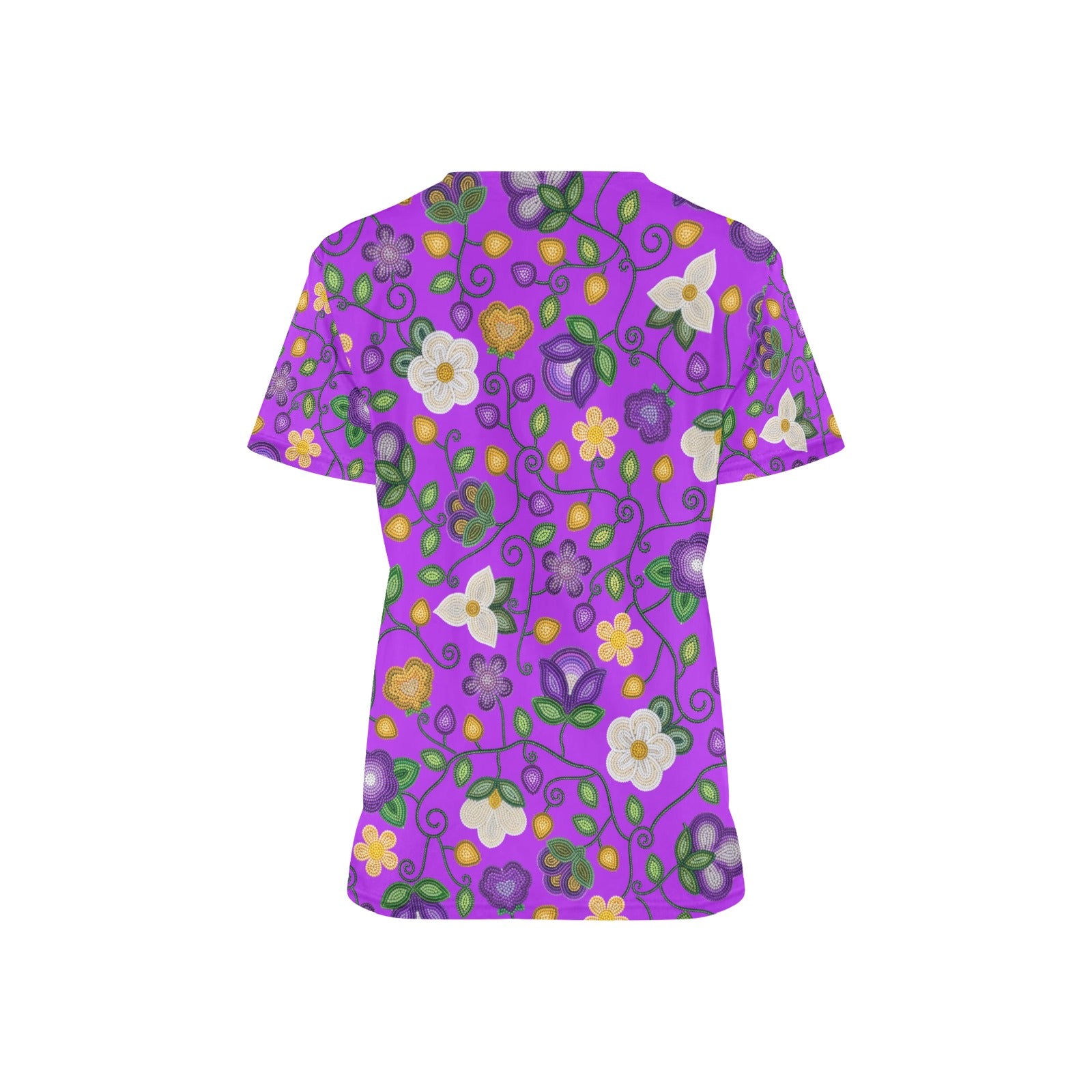Midnight Moss Bloom Purple Scrub Top