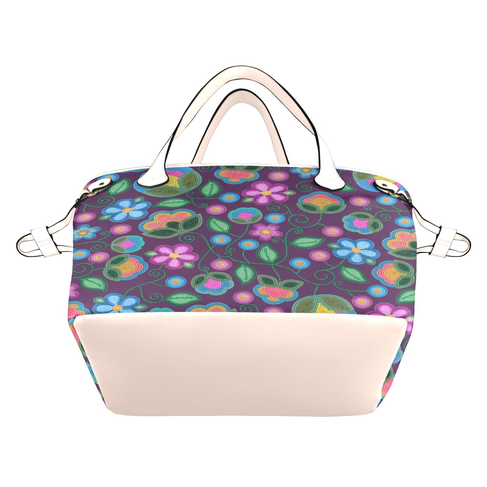Turquoise Sunbeam Violet Clover Canvas Tote Bag