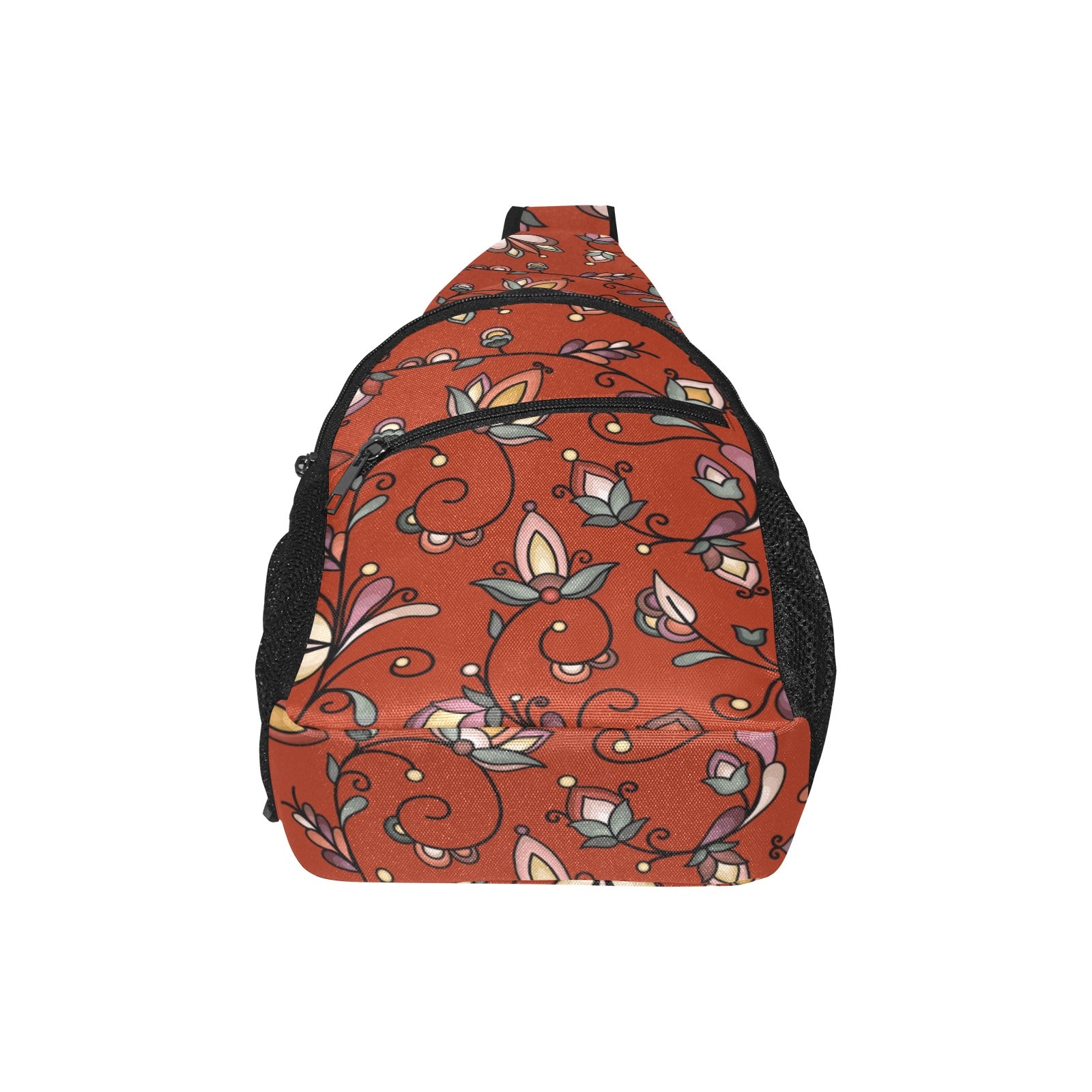 Burnt Sky Petals Red Chest Bag