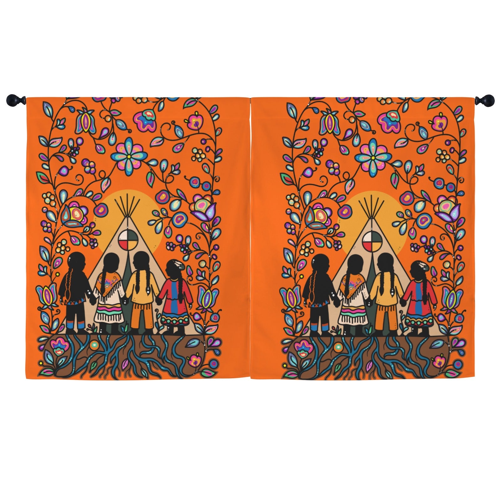 Rooted in Culture Window Curtain 52"x63" (2-Piece)