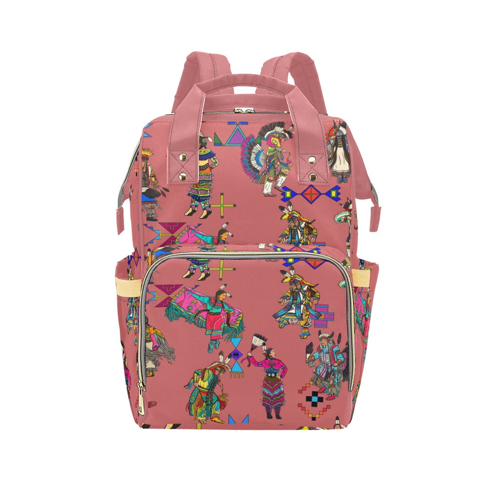 Grand Entry Dancers Terra Cotta Multi-Function Diaper Backpack/Diaper Bag