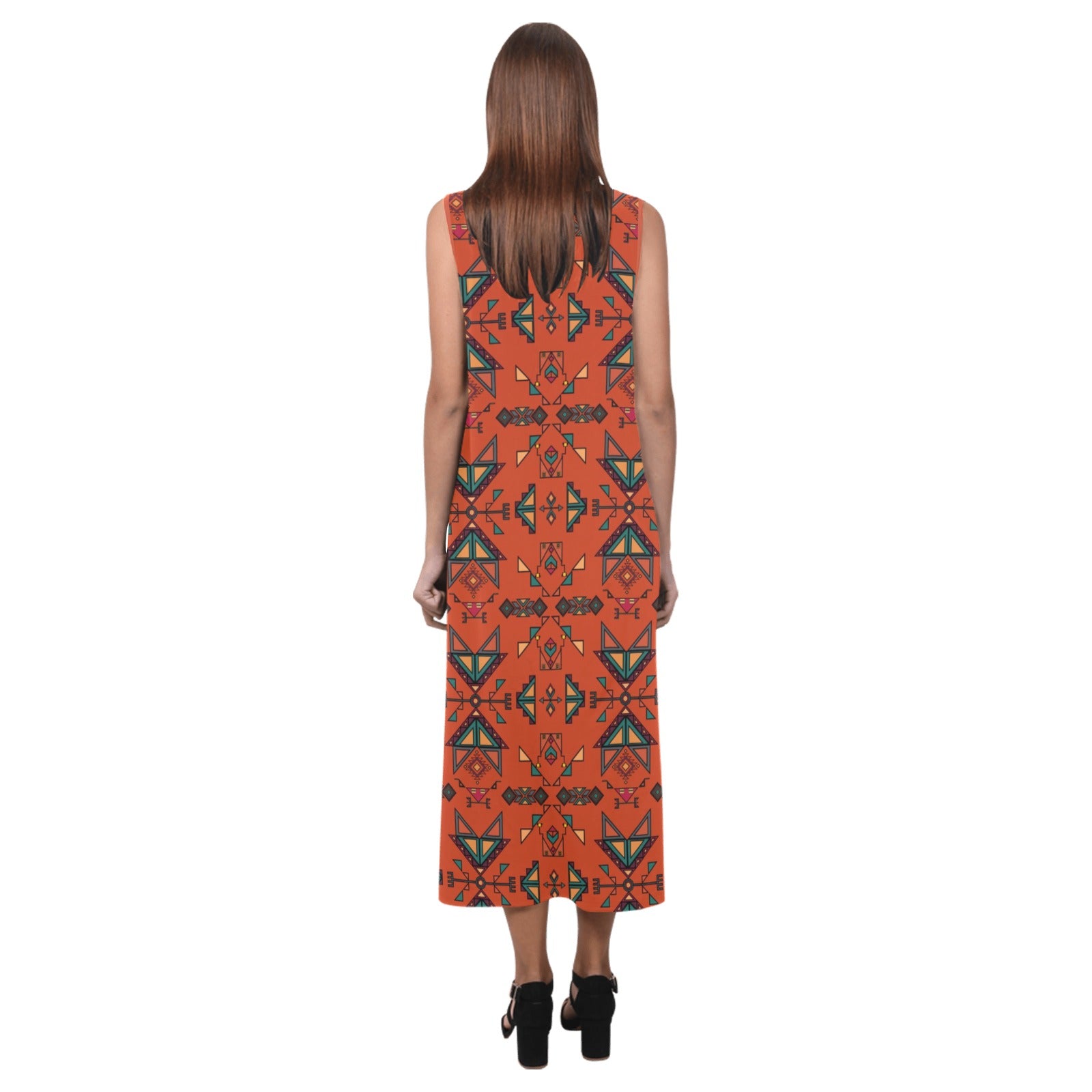 Arrow dawn Orange Phaedra Sleeveless Open Fork Long Dress