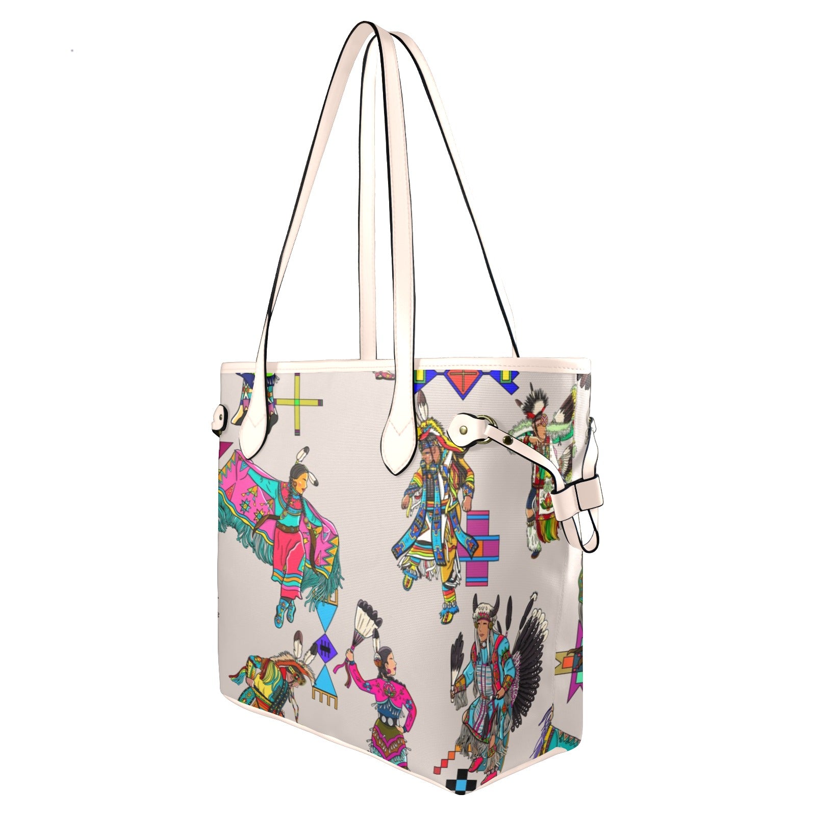 Grand Entry Dancers Muslin Clover Canvas Tote Bag