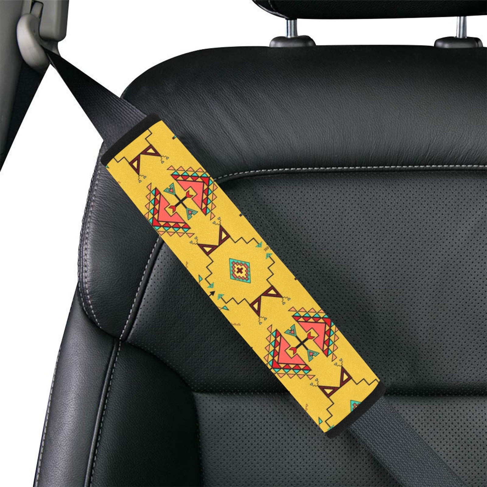 Thunder Flight Yellow Car Seat Belt Cover 7''x12.6'' (Pack of 2)