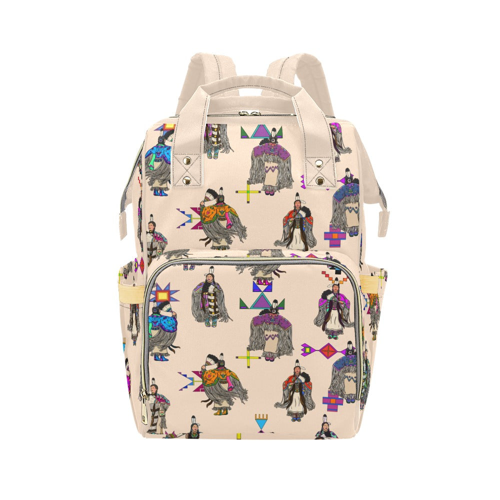Women's Tradish Dancers  Muslin Multi-Function Diaper Backpack/Diaper Bag