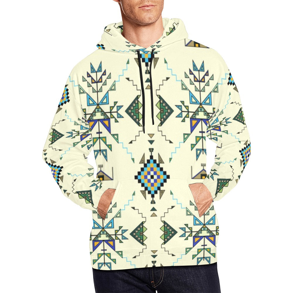 Bear Shield Cream Hoodie for Men (USA Size)