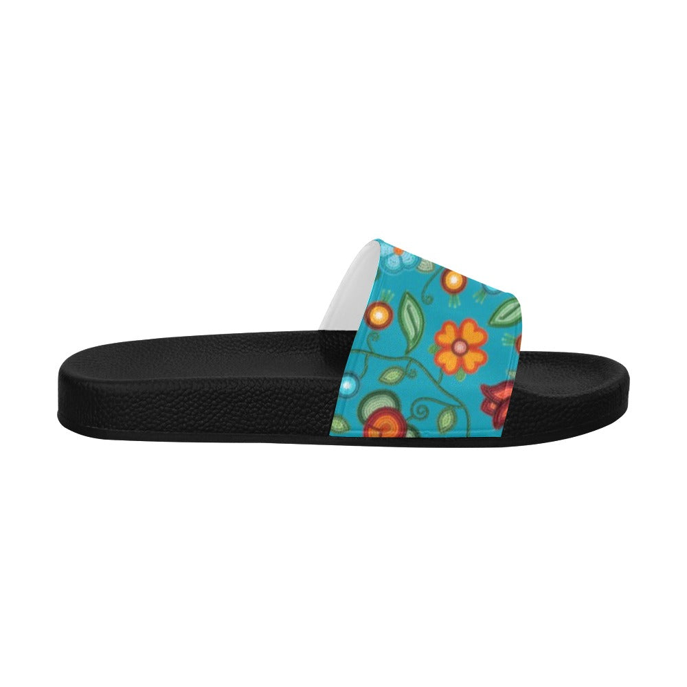 Prairie Fire Petals Ocean Men's Slide Sandals