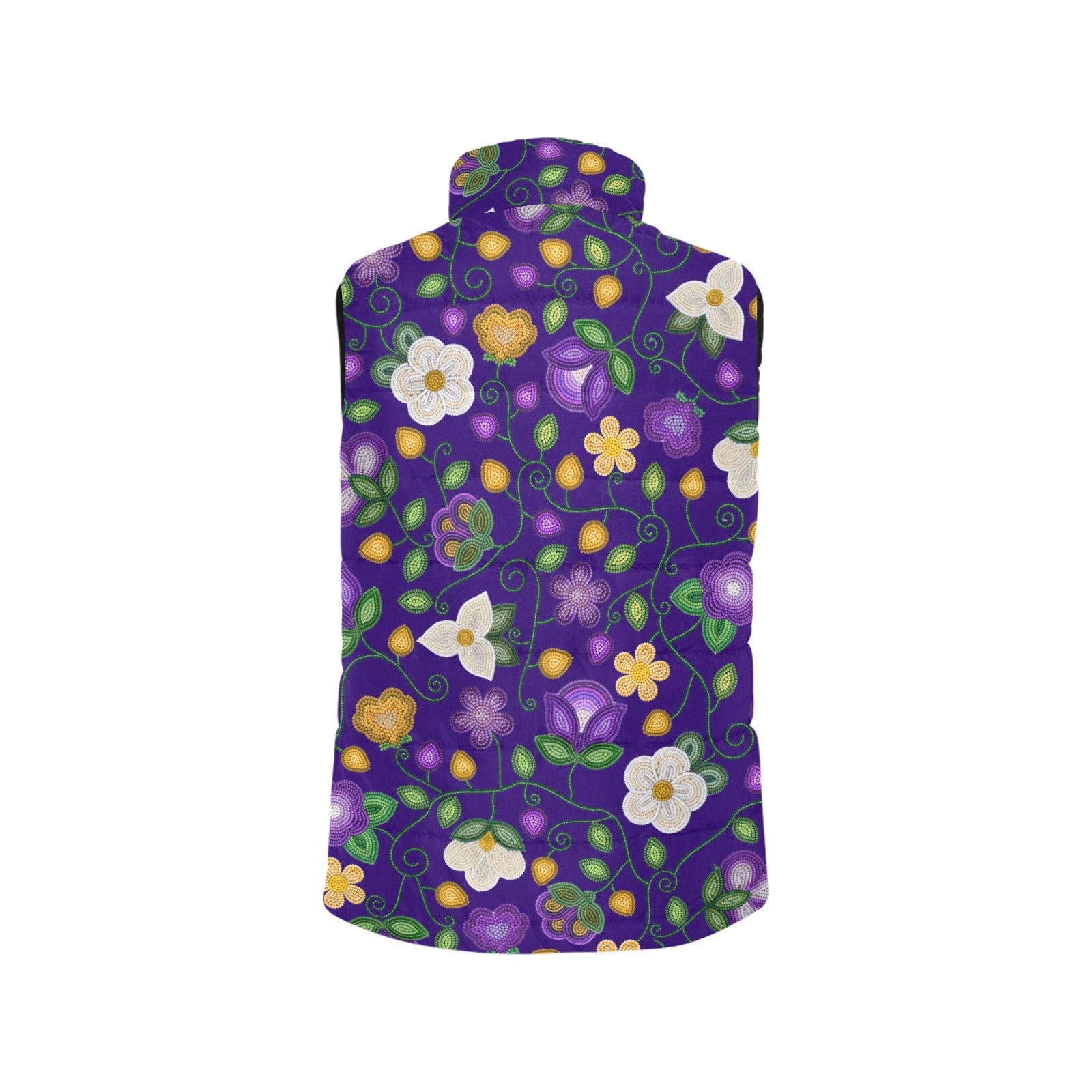 Midnight Moss Bloom Aubergine Women's Padded Vest Jacket