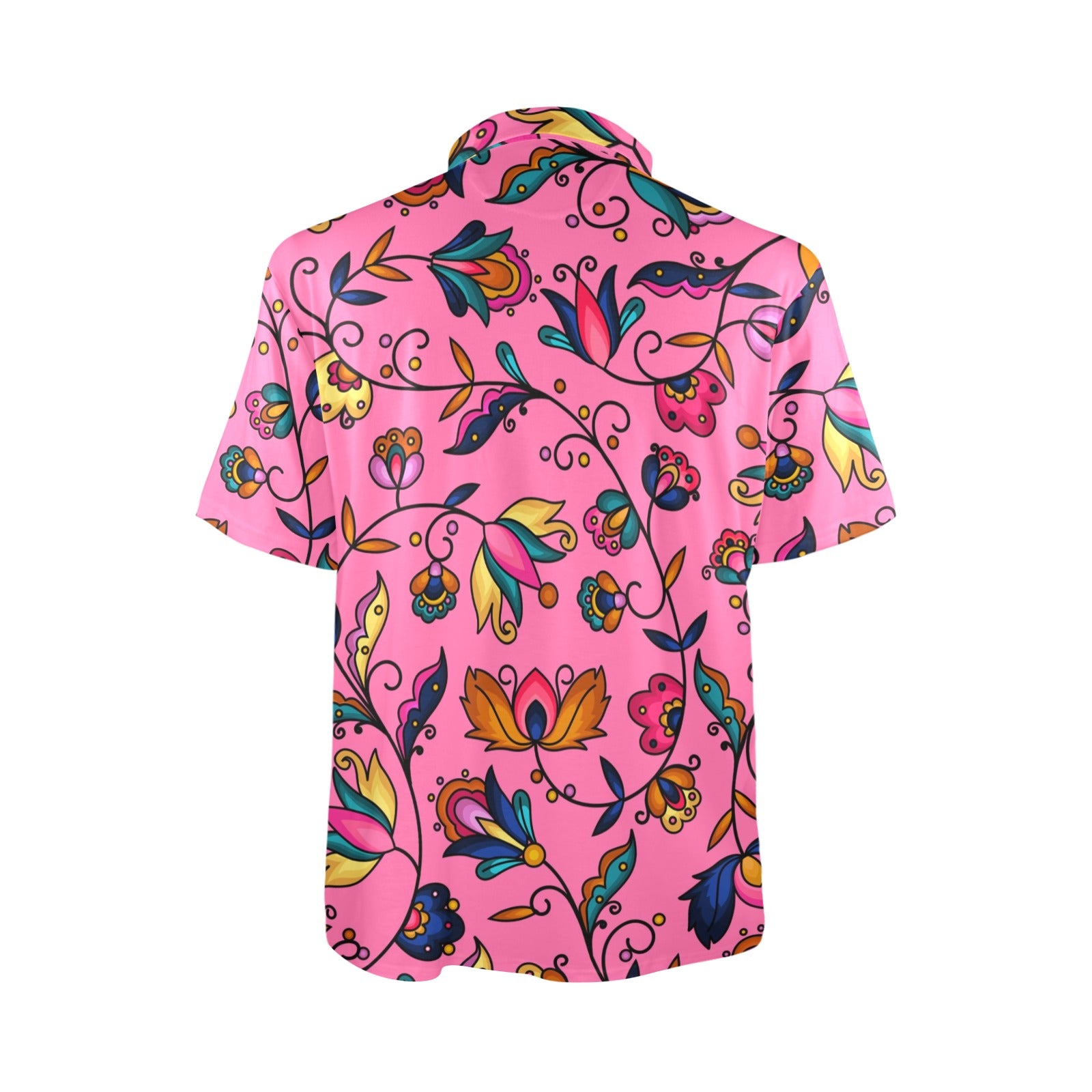 Copper Prairie Petals Pink Polo Shirt