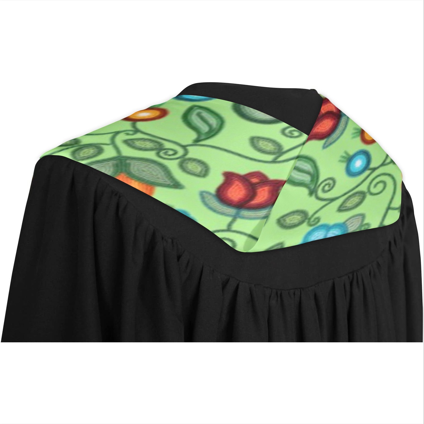 Prairie Fire Petals Sage Graduation Stole