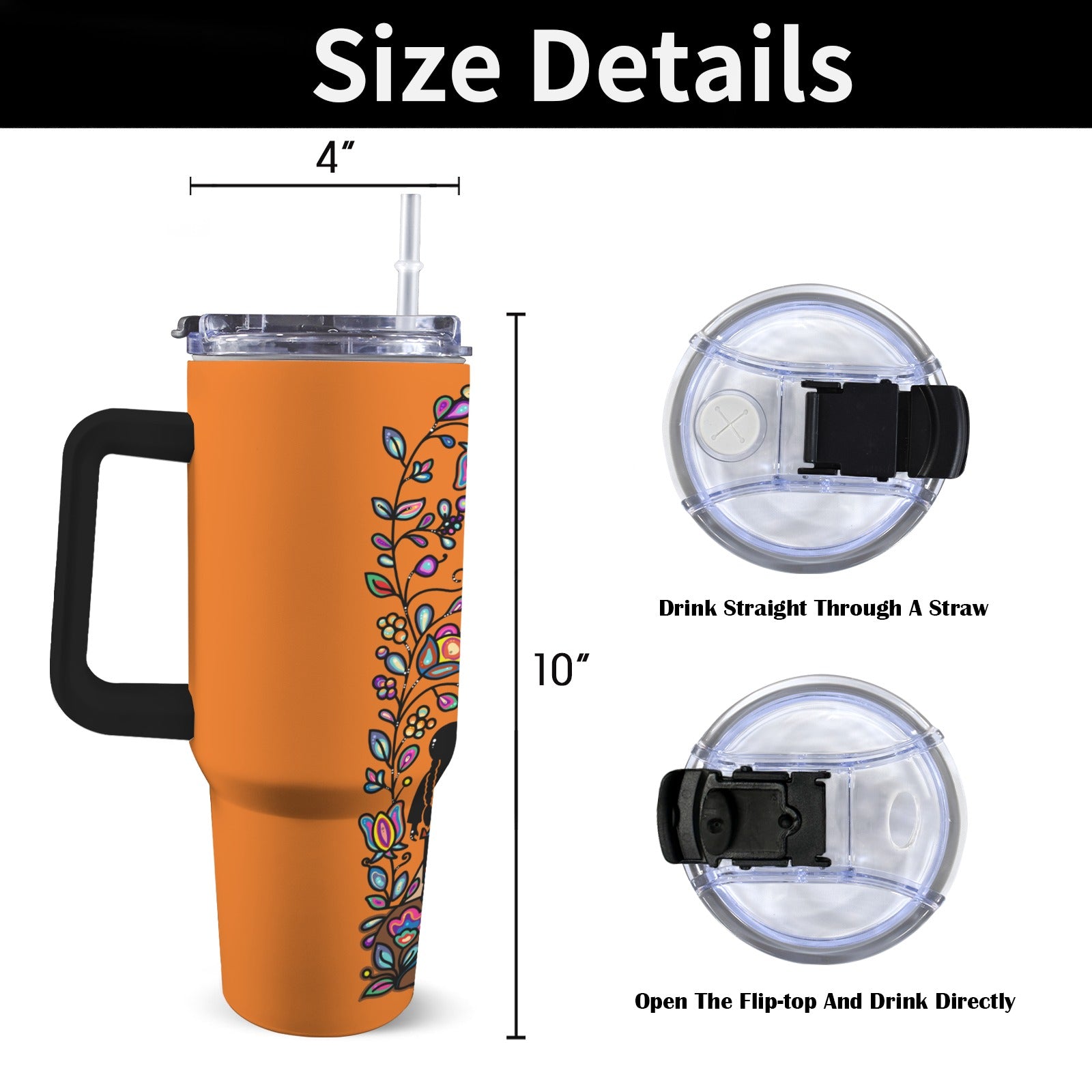 Rooted in Culture 40oz Tumbler with White Handle