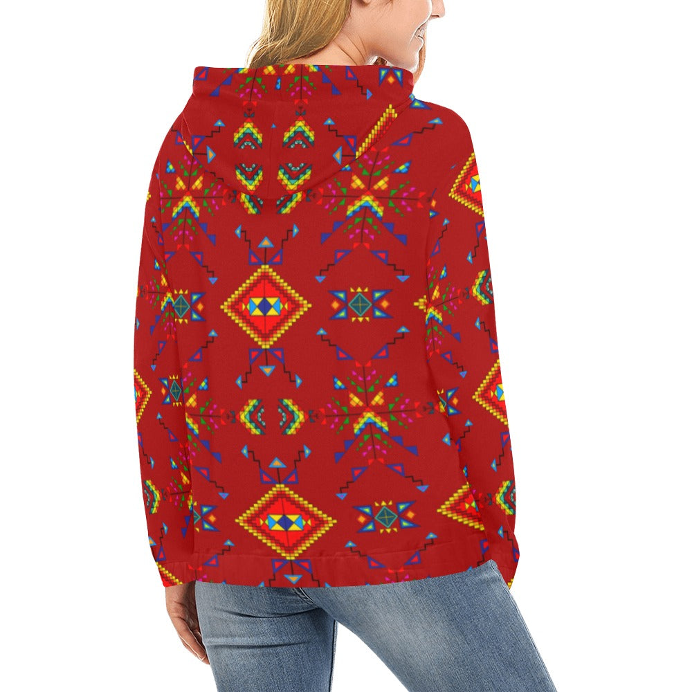Buffalo Jump Red Hoodie for Women (USA Size)