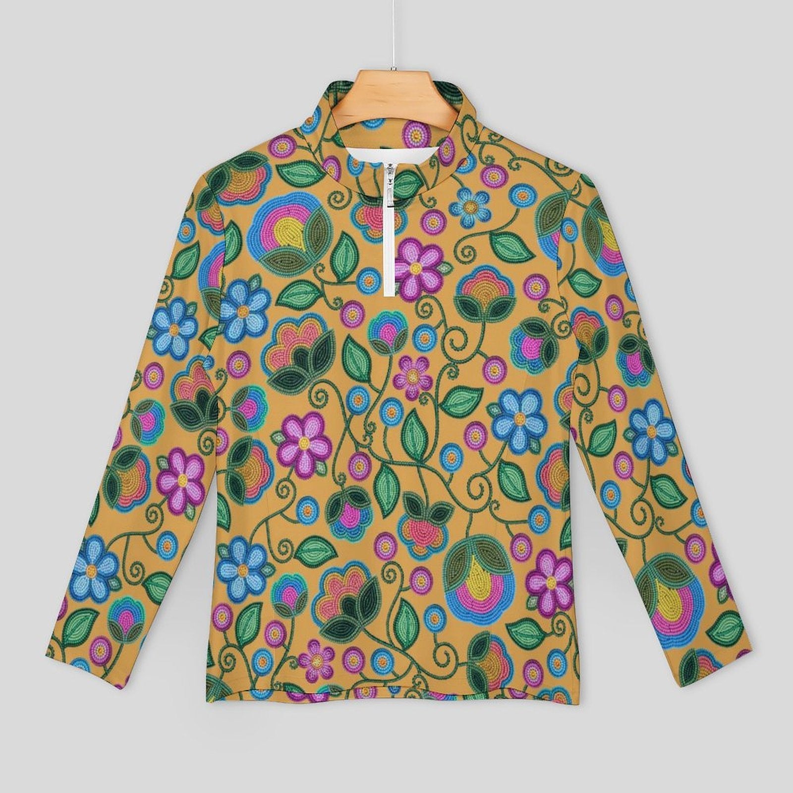 Turquoise Sunbeam Yellow Long Sleeve Yoga Shirt