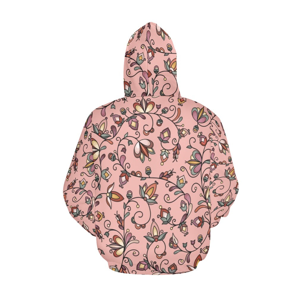 Burnt Sky Petals Peach Hoodie for Men (USA Size)
