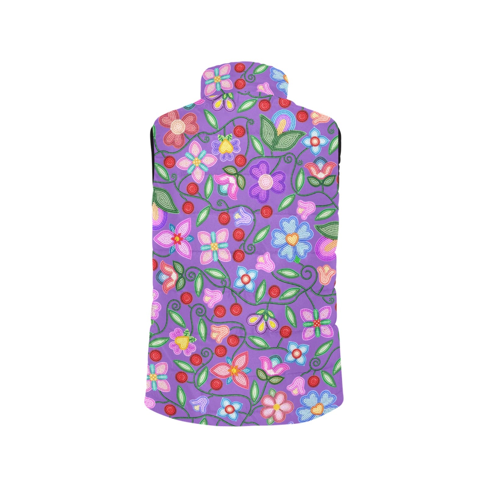 Petal Harmony Lavender Women's Padded Vest Jacket