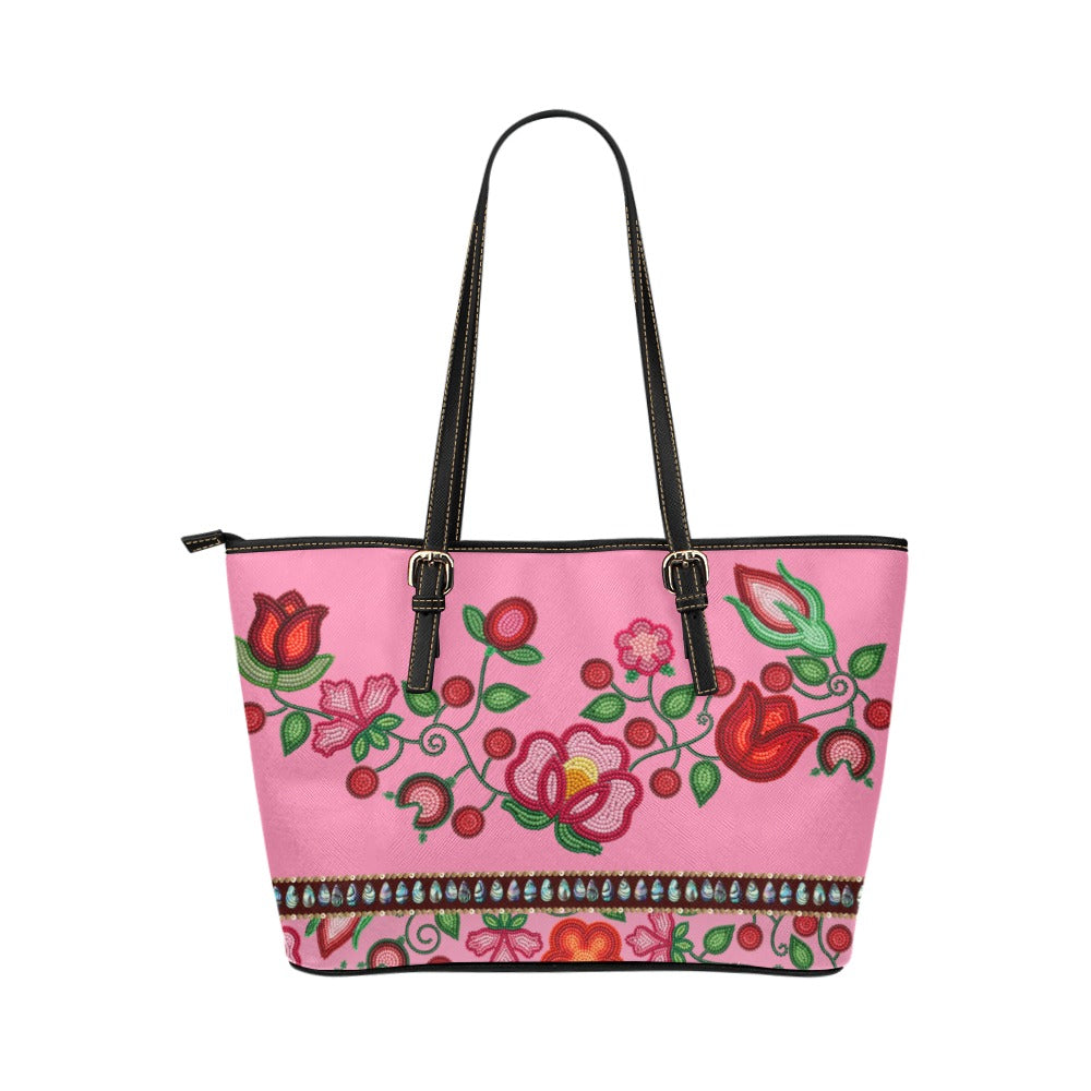 Rose Reverie Leather Tote Bag/Large