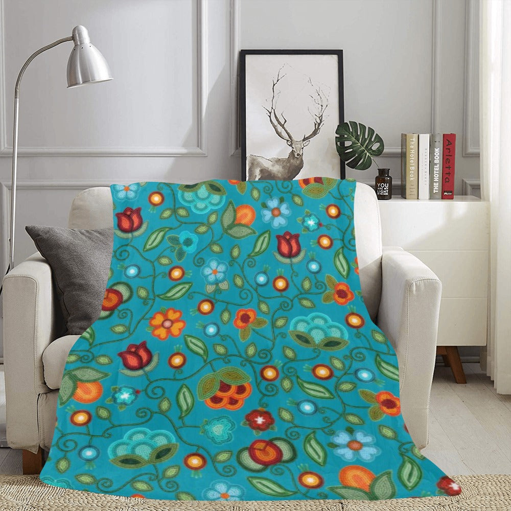 Prairie Fire Petals Ocean Ultra-Soft Micro Fleece Blanket 60"x80"