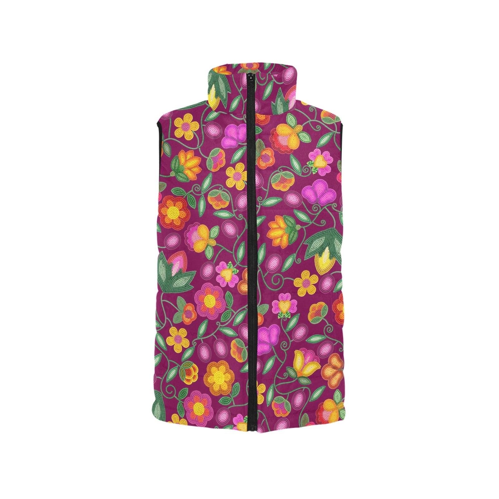 Boreal Bounty Dark Magenta Women's Padded Vest Jacket