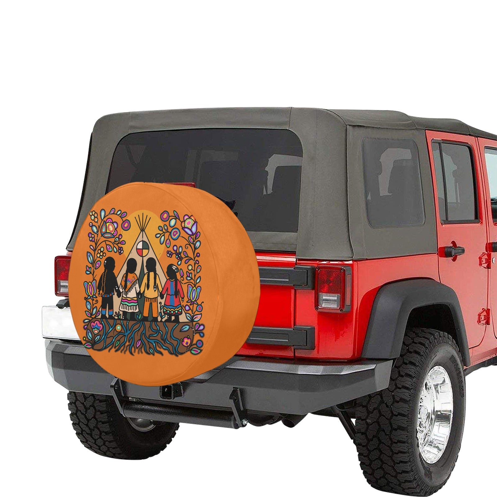 Rooted in Culture 34 Inch Spare Tire Cover