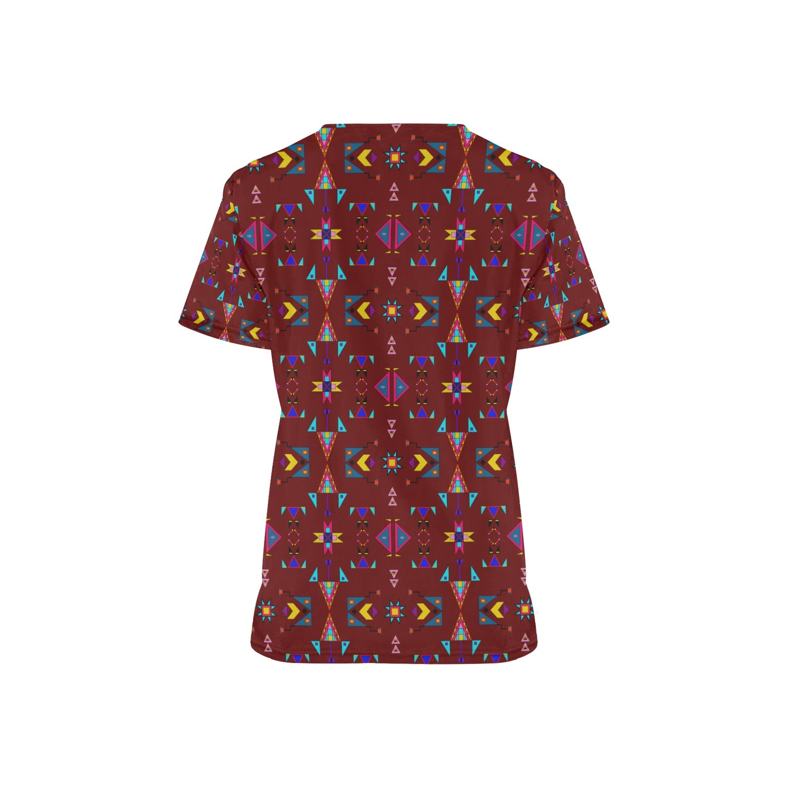 Enemy Territory Dark Maroon Scrub Top