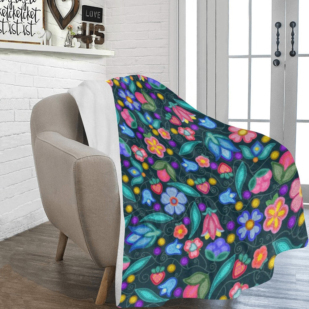 Sweet Offering Dark Teal Ultra-Soft Micro Fleece Blanket 60"x80"