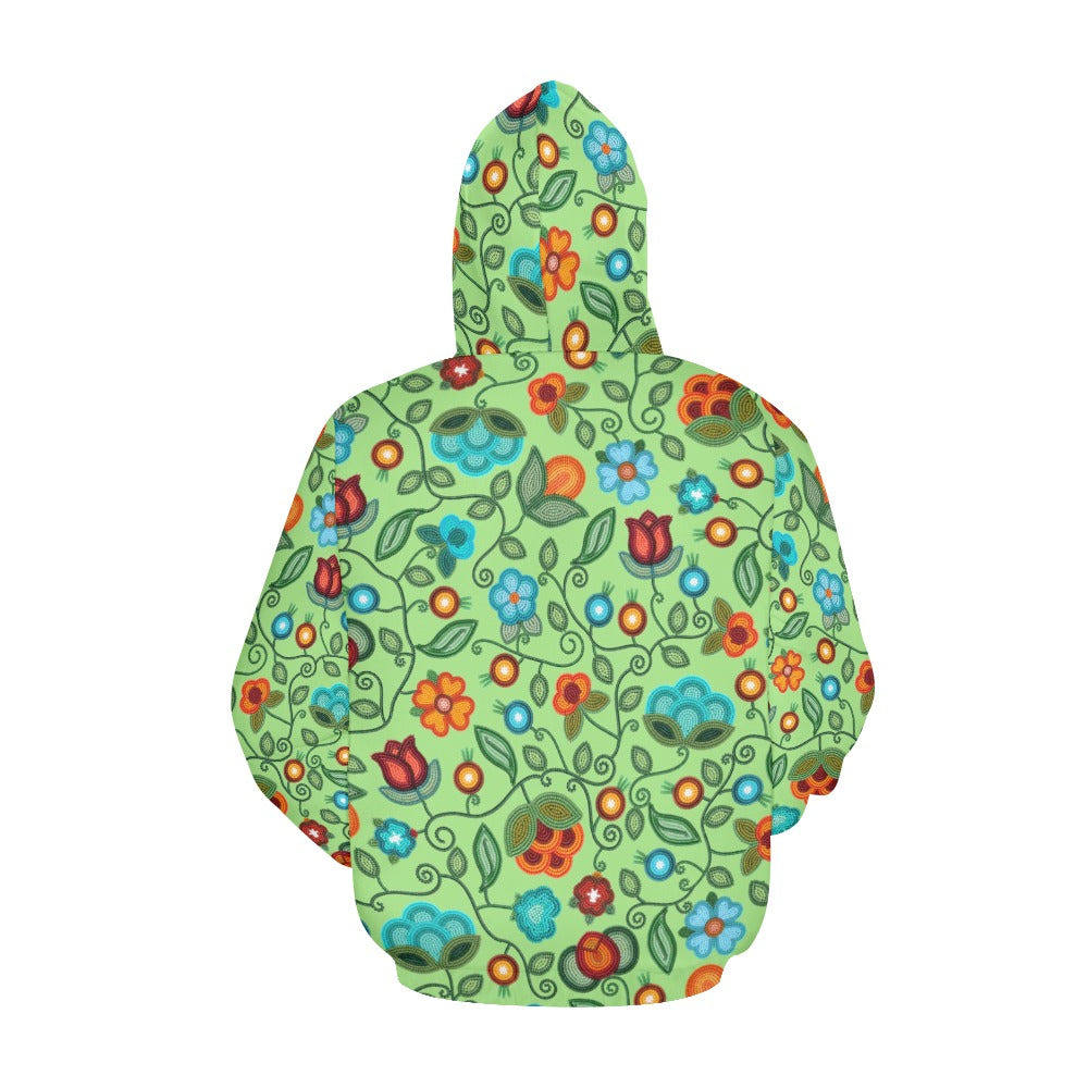 Prairie Fire Petals Sage All Over Print Hoodie for Women (USA Size)