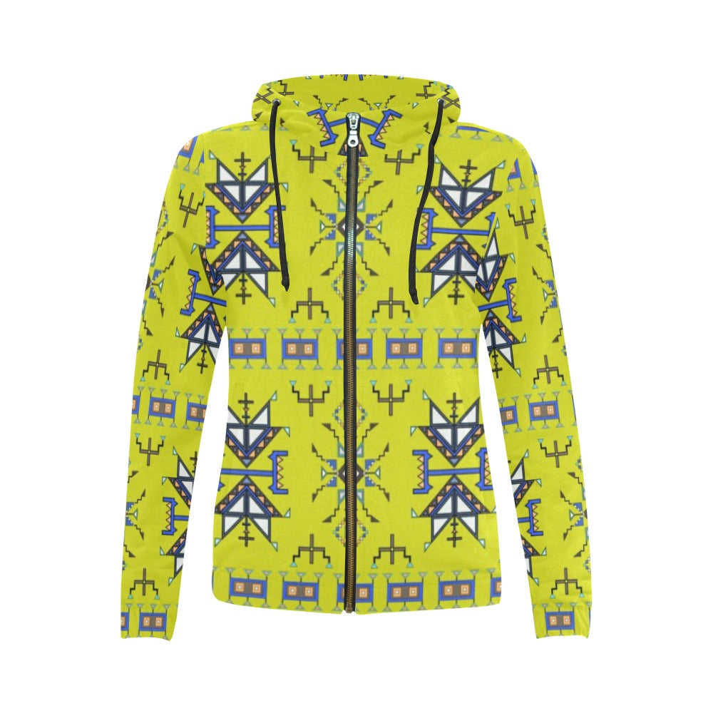 Eagle Strike Lime Full Zip Hoodie for Women