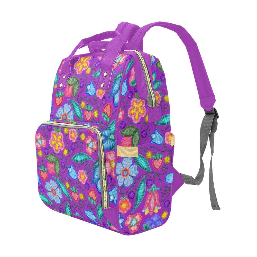 Sweet Offering Purple Multi-Function Diaper Backpack/Diaper Bag