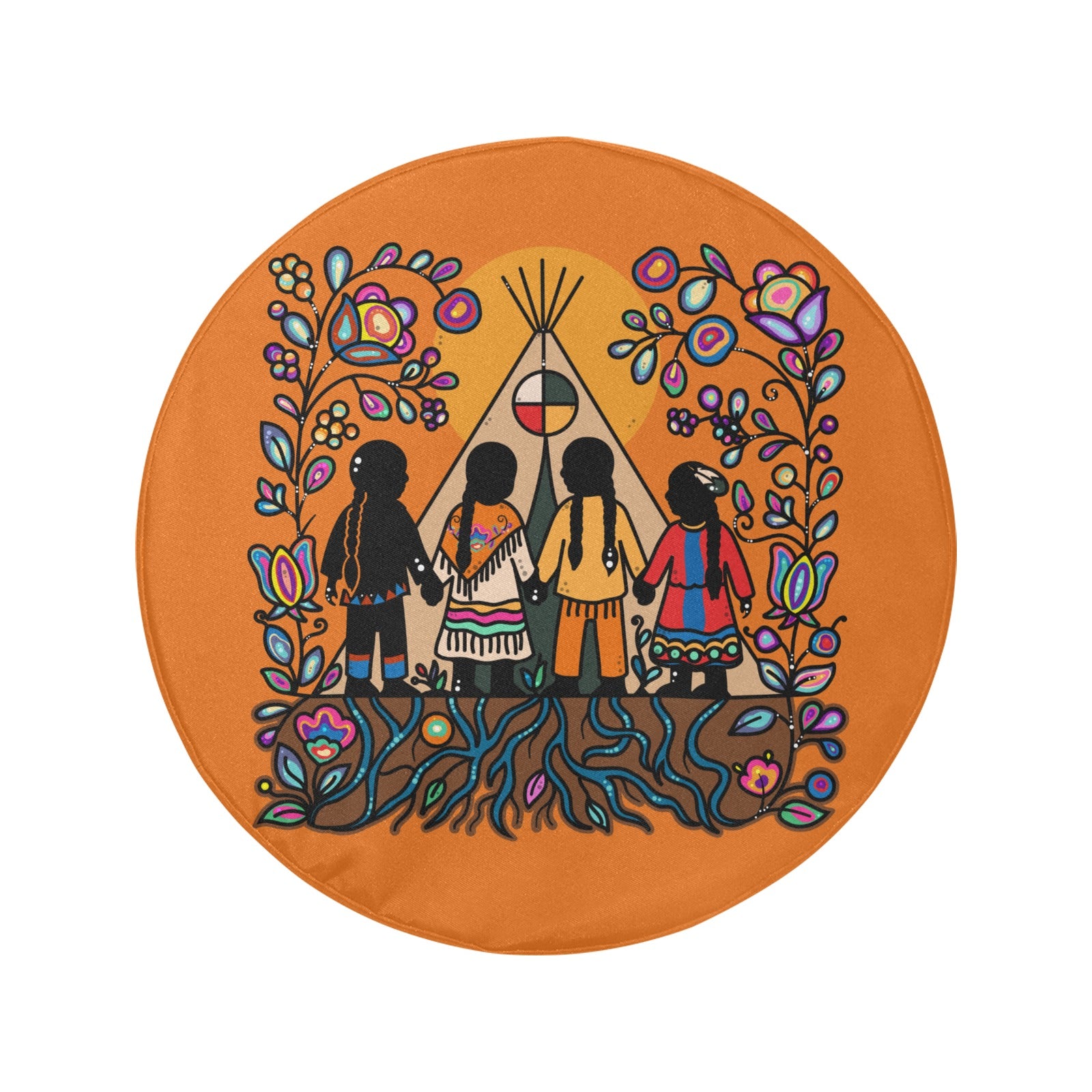 Rooted in Culture 34 Inch Spare Tire Cover