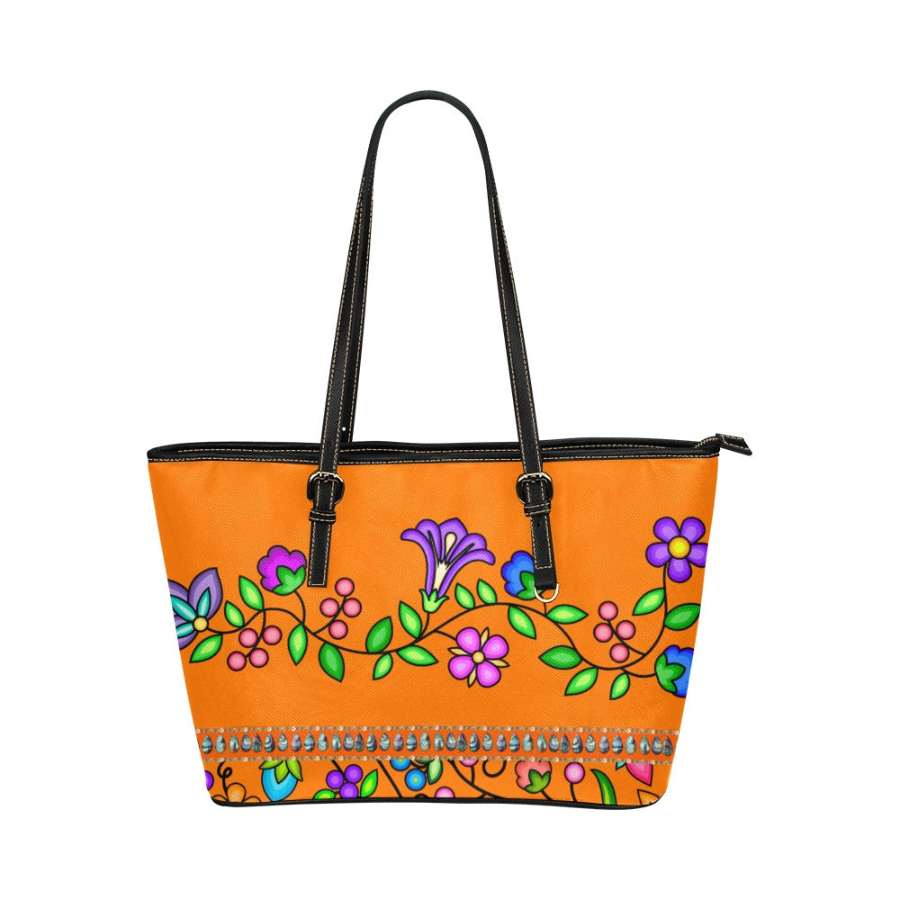 Grandmother Legacy Orange Leather Tote Bag/Large