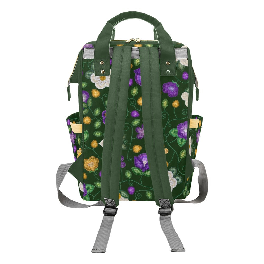 Midnight Moss Bloom Forest Multi-Function Diaper Backpack/Diaper Bag